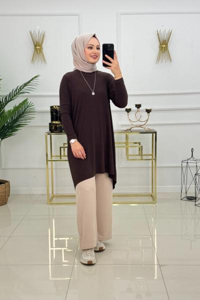 NİLÜFER TUNİK-KAHVERENGİ  Kahverengi