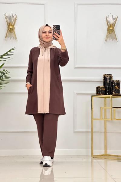NİSA TAKIM-KAHVERENGİ Kahverengi