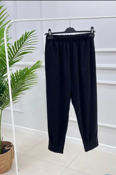 Scuba Krep Pantolon Siyah