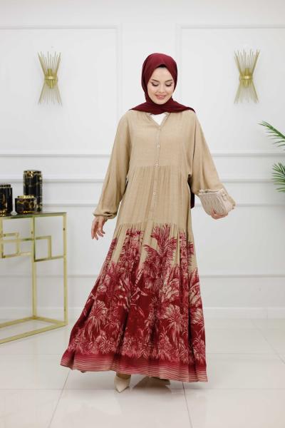 ŞEBNEM ELBİSE-BORDO Bordo
