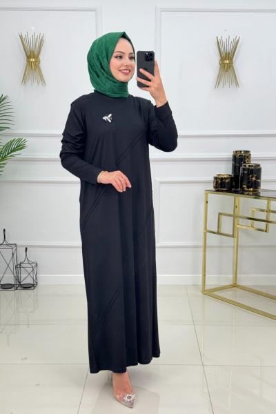 SEDA ELBİSE -SİYAH Siyah