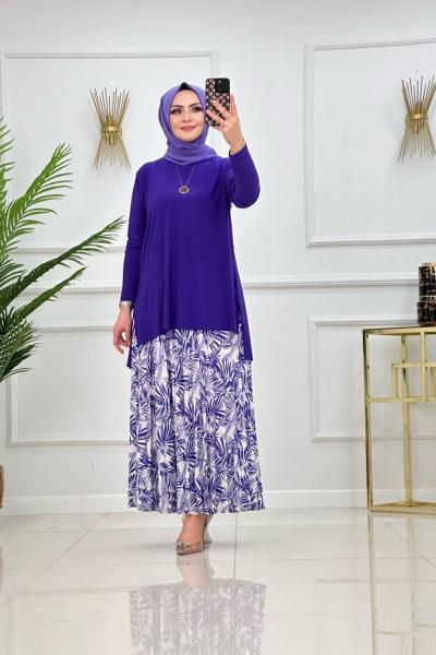 Sema Etekli Takım Koyu Mor