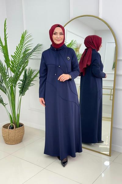 SEREN OYSHO ELBİSE - LACİVERT Lacivert