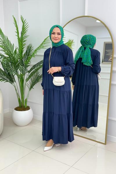 SEVİM ELBİSE - LACİVERT Lacivert