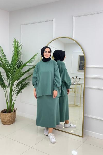 SİMA ETEKLİ TAKIM-MİNT YEŞİL Mint Yeşili