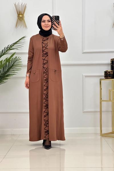 SİNEM ELBİSE-KAHVERENGİ  Kahverengi