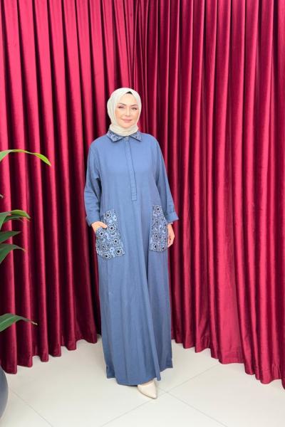 SUNNY ELBİSE - İNDİGO İndigo mavi