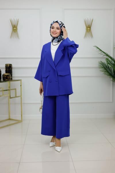 TALİA CEKET TAKIM-SAKS MAVİ Saks Mavisi