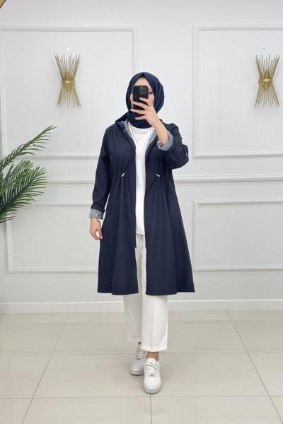 TRENÇ -LACİVERT Lacivert