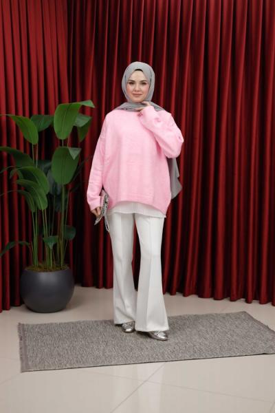 TRİKO KAZAK - PEMBE Pembe