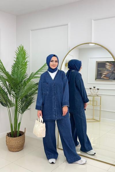 VOQA DENİM TAKIM-LACİVERT Lacivert
