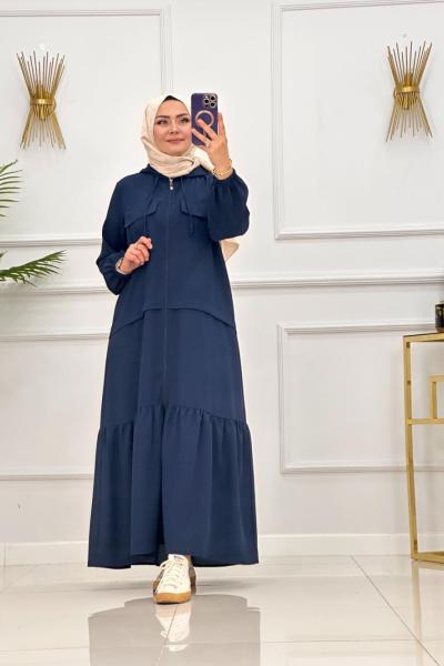 YÜSRA ELBİSE - LACİVERT Lacivert