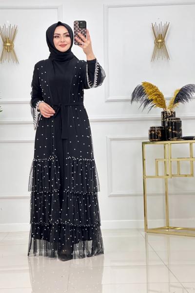 Zümra Abaya Takım Siyah