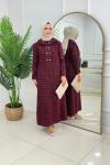 EDNA ELBİSE - BORDO Bordo