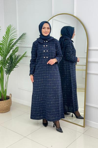 EDNA ELBİSE-LACİVERT Lacivert