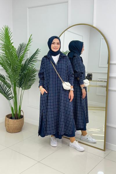 LİNA GÖMLEK   -LACİVERT  Lacivert