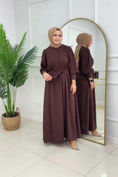 SILA ELBİSE-KAHVERENGİ Kahverengi